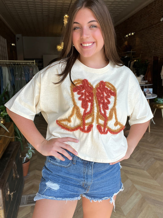 Cowgirl Embroidered Tee