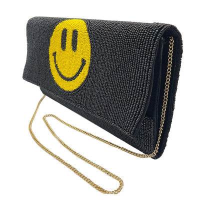 Smiley Face Beaded Clutch