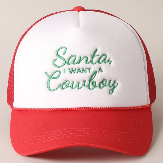 Santa Cowboy Trucker Hat