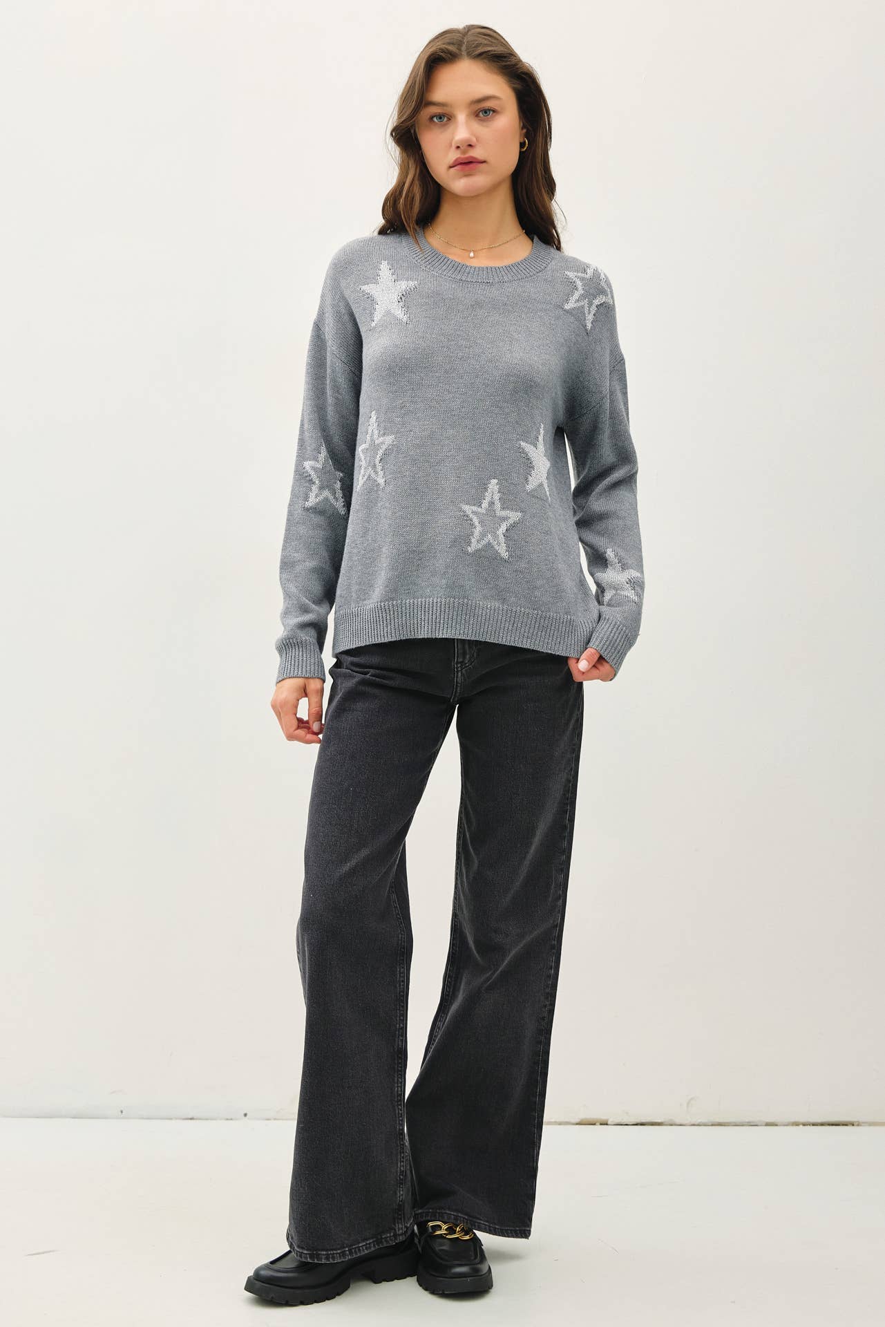 Metallic Star Sweater