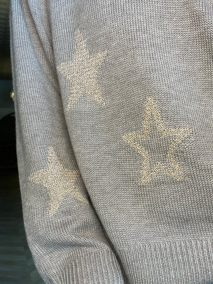 Metallic Star Sweater