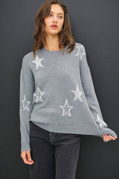 Metallic Star Sweater