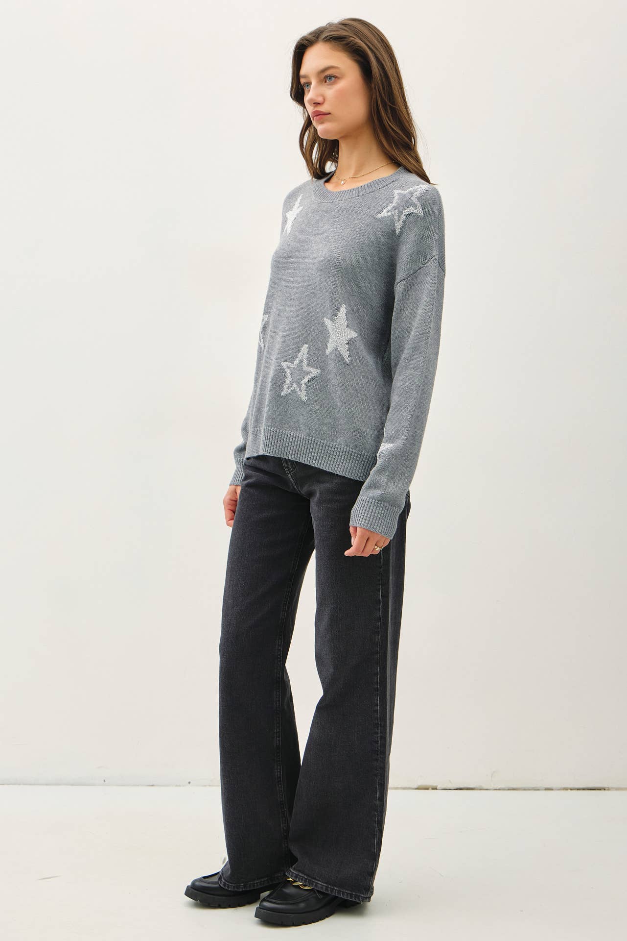 Metallic Star Sweater