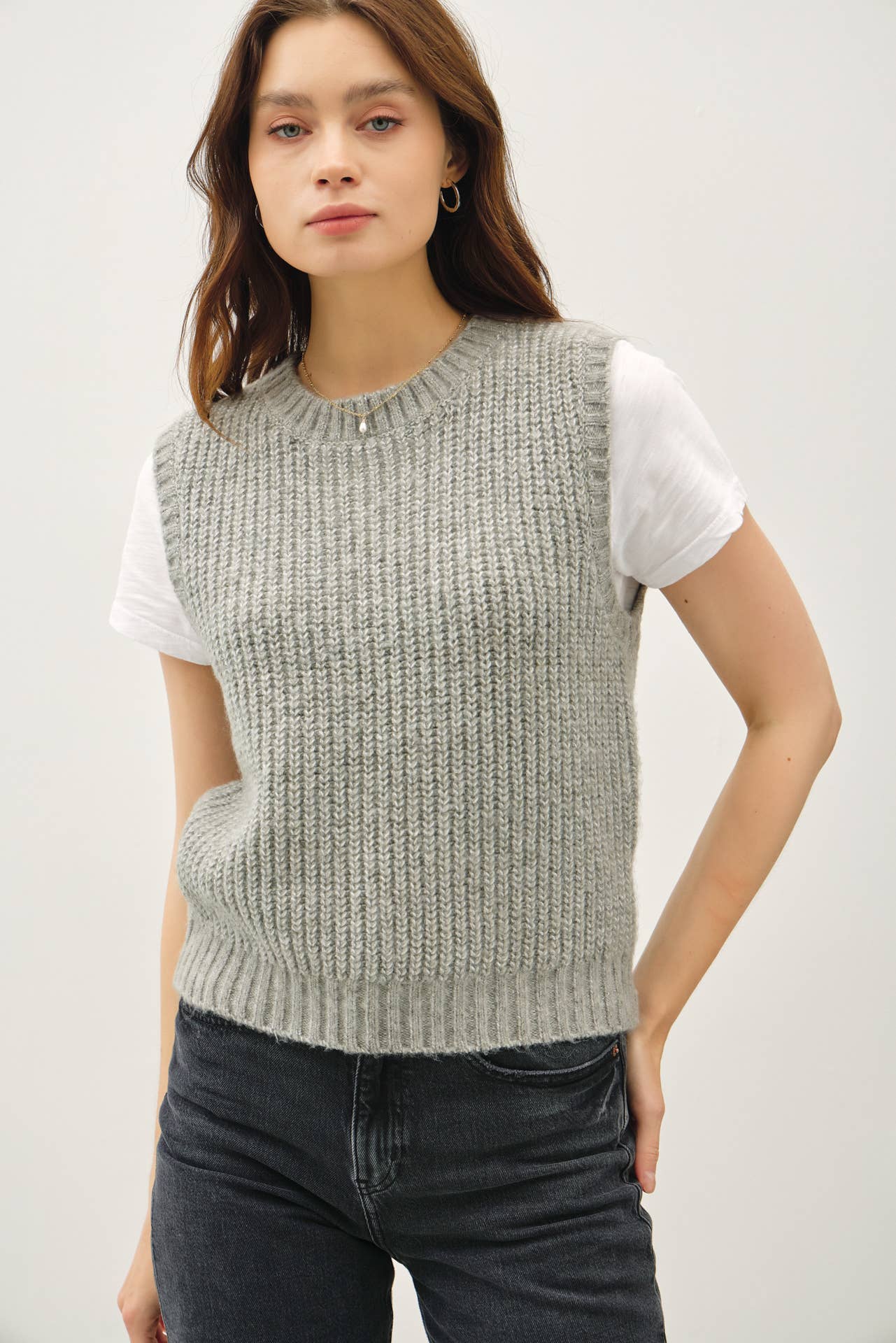 Kadence Ribbed Sweater Vest