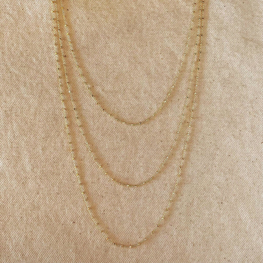 Beaded Chain- Gold Filled