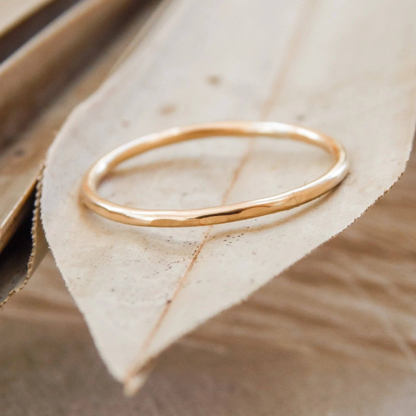 Hammered Band Stacking Rings