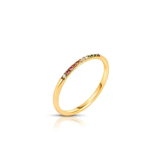 Tyra Rainbow Dainty Ring